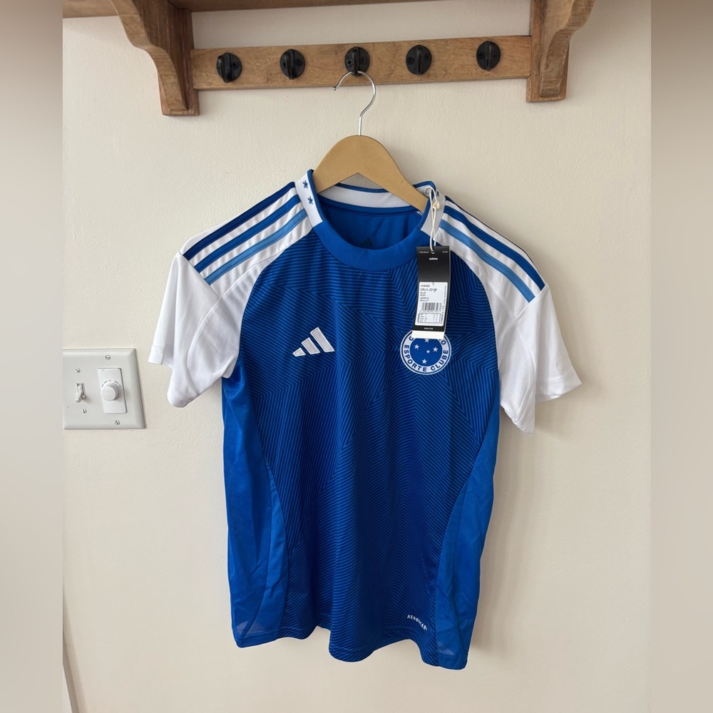 Adidas Cruzeiro Blue Home Soccer Jersey Size Small NWT Brazil Futbol